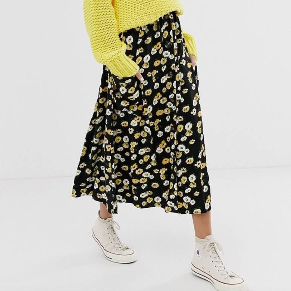 ASOS Button Front Midi Skirt - NWT! - Picture 1 of 7